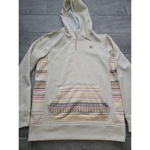 Burton Women's Cream Aztec Pullover Hoodie  Winter Outdoor Snow Ski Small